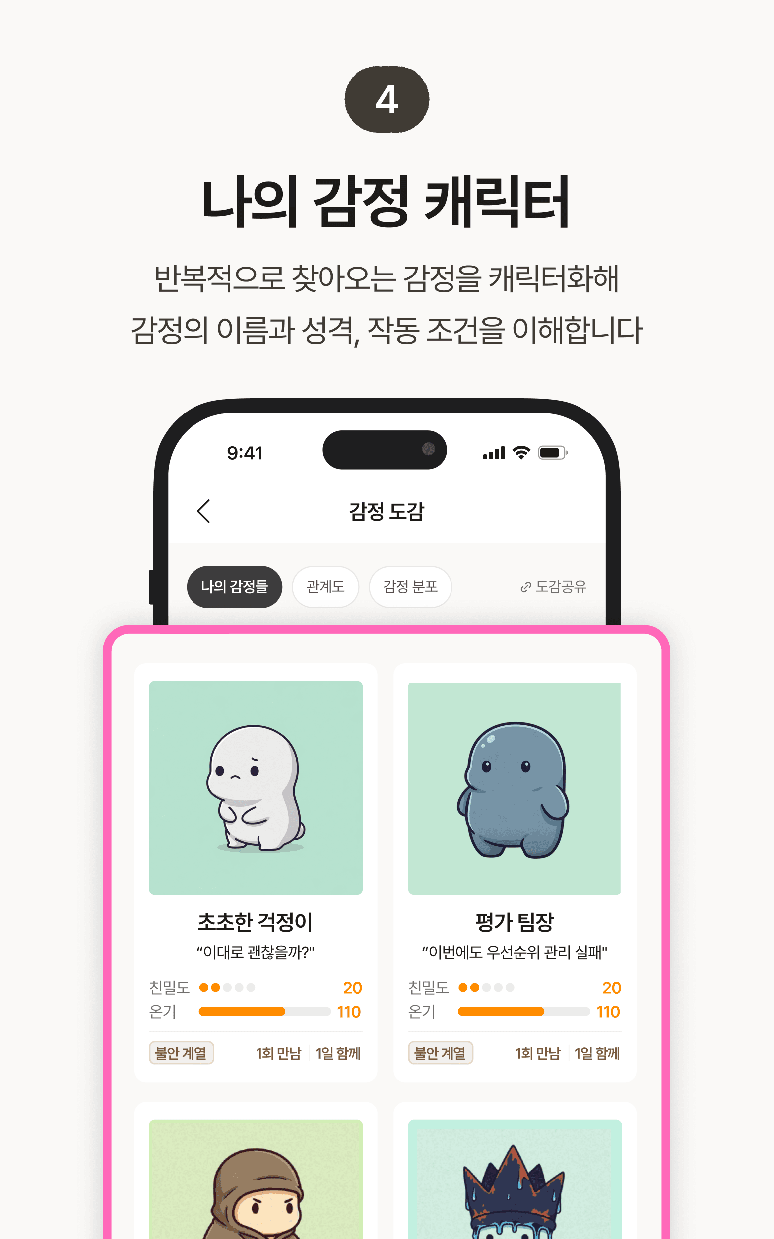 4 감정 도감